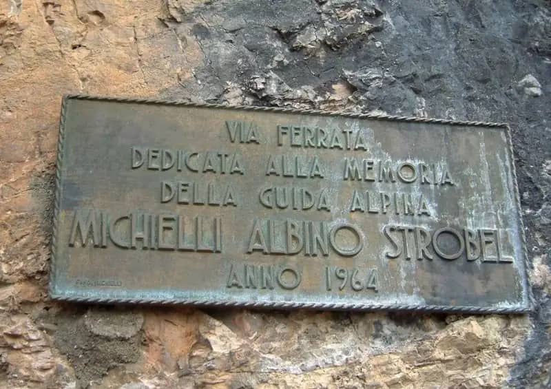 Ferrata Strobel a Punta Fiames