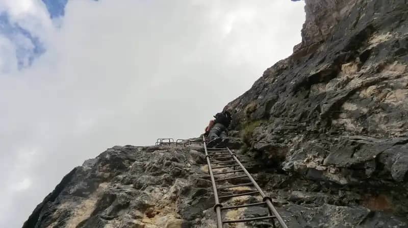 Ferrata Strobel a Punta Fiames