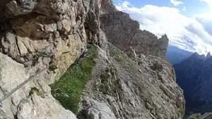 via ferrata Ferrata Fiamme Gialle alla Croda Granda