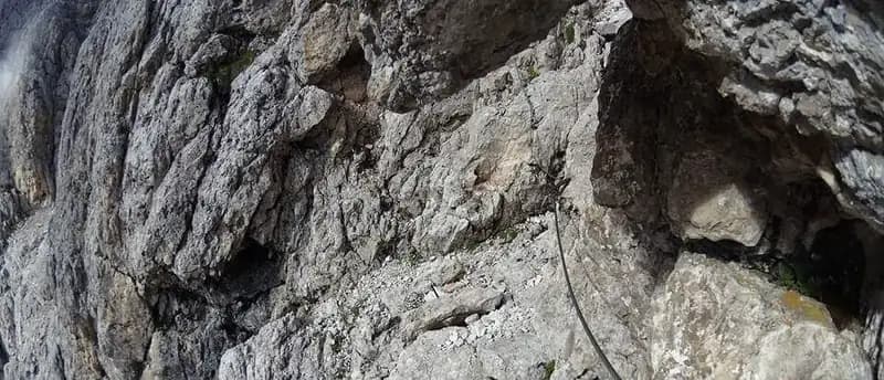 via ferrata Ferrata Fiamme Gialle alla Croda Granda
