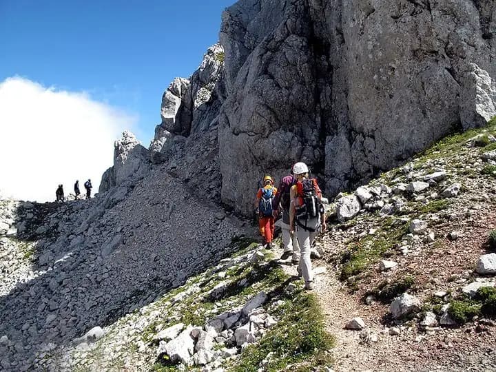 via ferrata Ferrata del Mangart