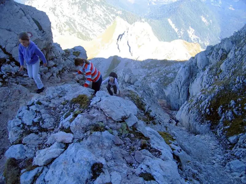 via ferrata Ferrata del Mangart