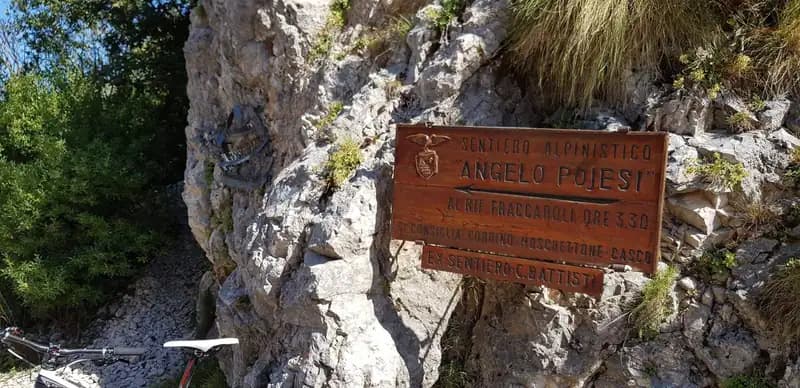 via ferrata Sentiero Attrezzato Pojesi