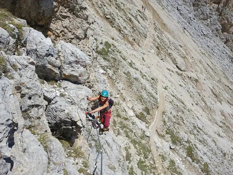 via ferrata Ferrata alla Forcella del Sassolungo