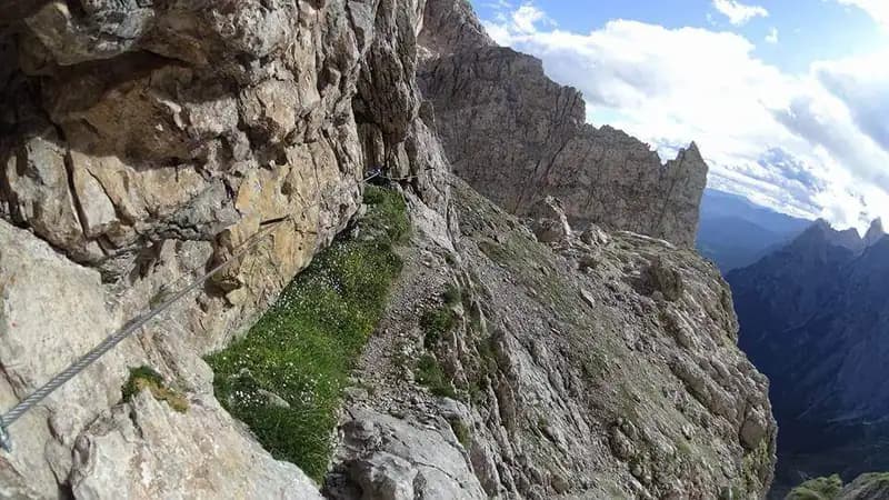 via ferrata Ferrata Fiamme Gialle alla Croda Granda