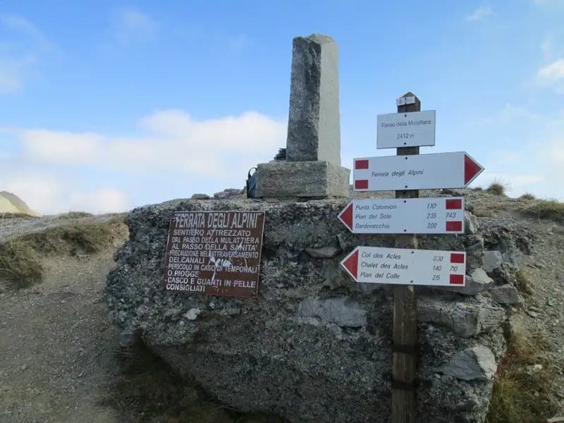 via ferrata Sentiero Attrezzato degli Alpini a Punta Charrà